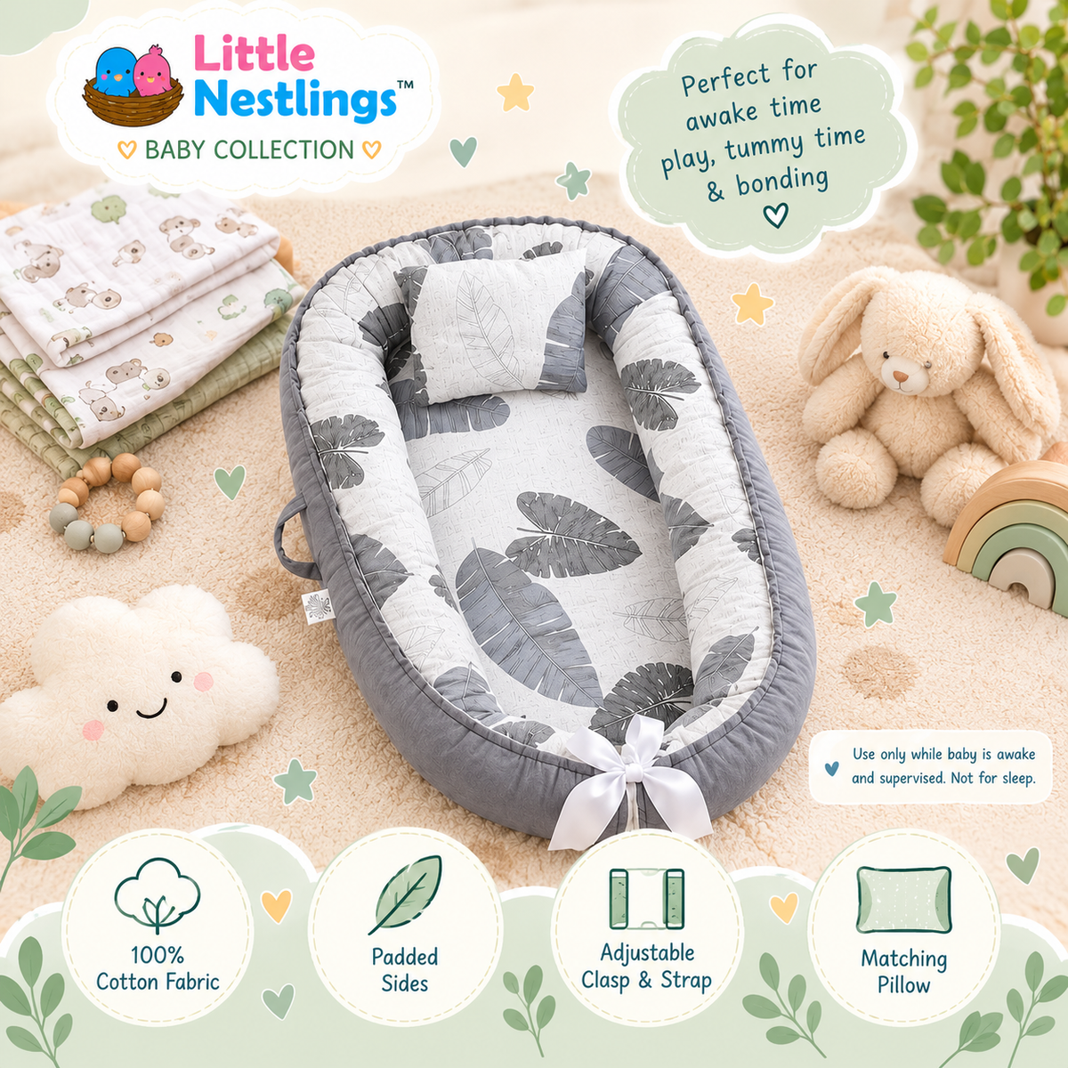 💕Little Nestlings™ Baby Nest / Baby Lounger