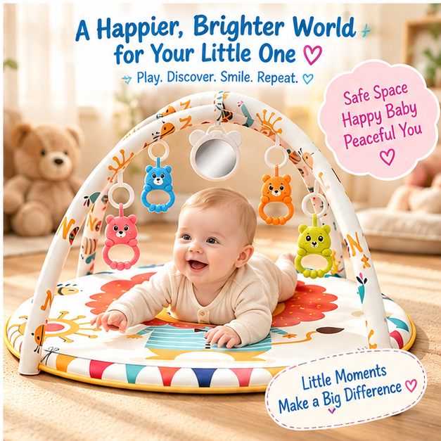 🦁 Little Nestlings™ Play & Grow Sensory Activity Gym