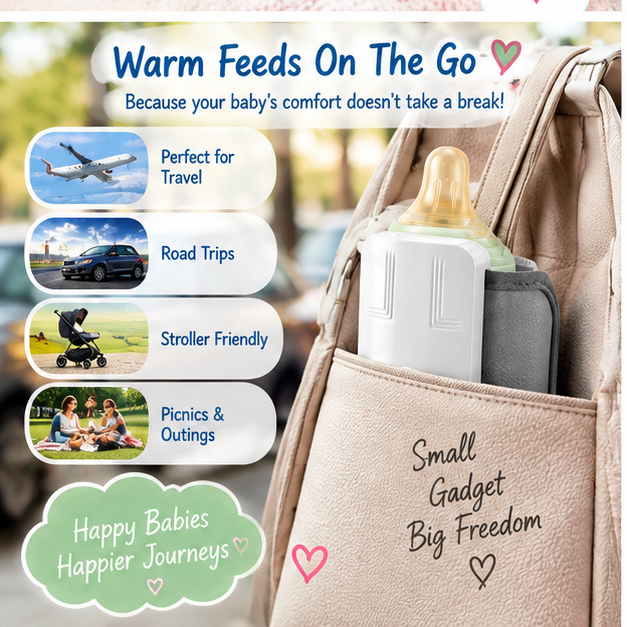 🍼 Little Nestlings™ WarmNest Portable Bottle Warmer