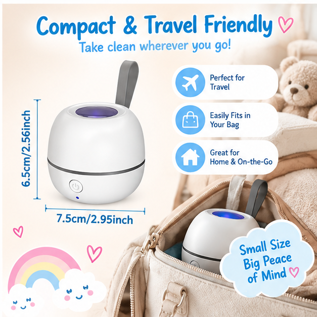 🍼 Little Nestlings™ PurePod Portable Pacifier Cleaner