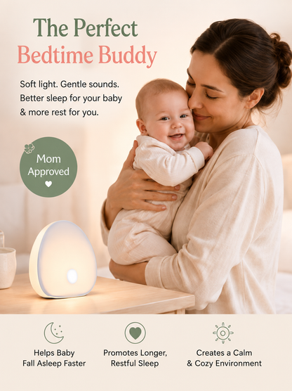 😴 Little Nestlings™ Peaceful Dreams White Noise Lamp