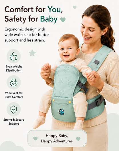🐣 Little Nestlings™ CozyCarry Baby Waist Seat Carrier