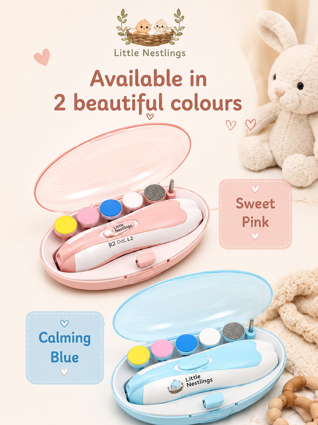 🐣 Little Nestlings™ GentleCare 7-in-1 Baby Nail Trimmer