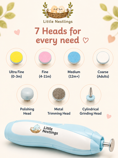 🐣 Little Nestlings™ GentleCare 7-in-1 Baby Nail Trimmer