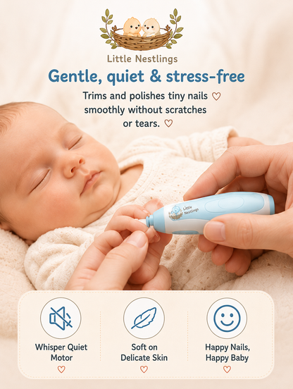 🐣 Little Nestlings™ GentleCare 7-in-1 Baby Nail Trimmer