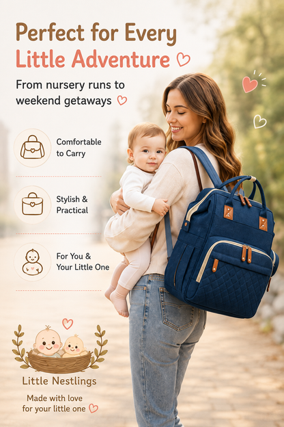 Multifunction Diaper Backpack | Built-In Changing Station & Insulated Bottle Pockets