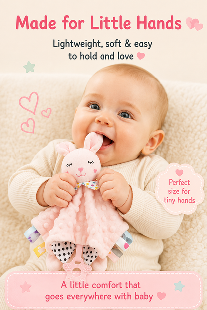 Soft Animal Baby Rattle & Teether Toy | Comforter for Infants & Toddlers