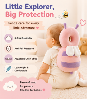 🐝 Little Nestlings™ BumbleGuard Baby Head Protector