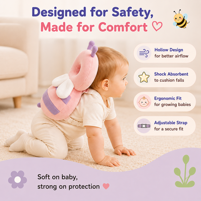 🐝 Little Nestlings™ BumbleGuard Baby Head Protector