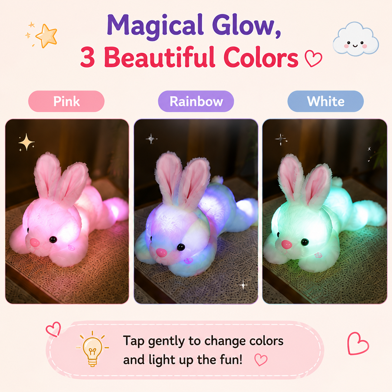 🐰 Little Nestlings™ DreamGlow LED Bunny Cuddle Light ✨💗