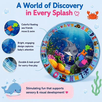 🌊 Little Nestlings™ Splash & Explore Baby Water Play Mat 🐬💦