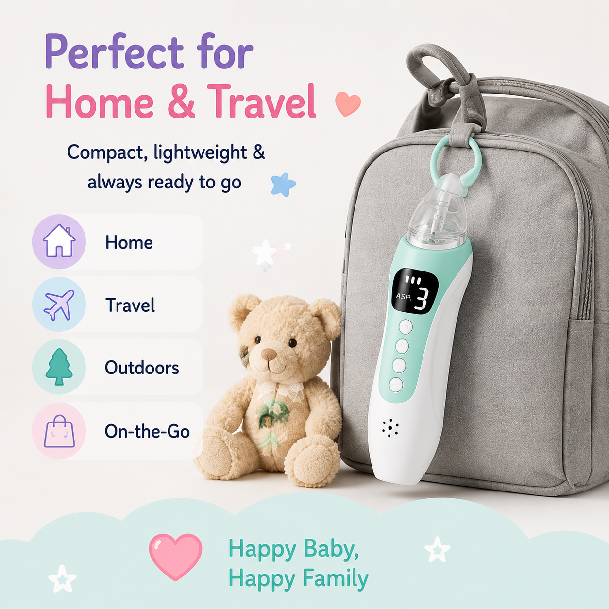 👶💚 Little Nestlings™ BreatheEasy Baby Nasal Aspirator