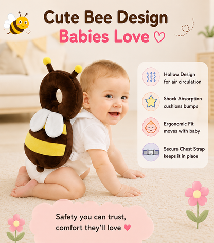 🐝 Little Nestlings™ BumbleGuard Baby Head Protector
