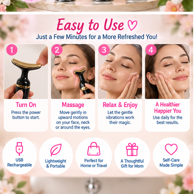 💕 Little Nestlings™ MamaSculpt 3-in-1 Facial & Neck Massager
