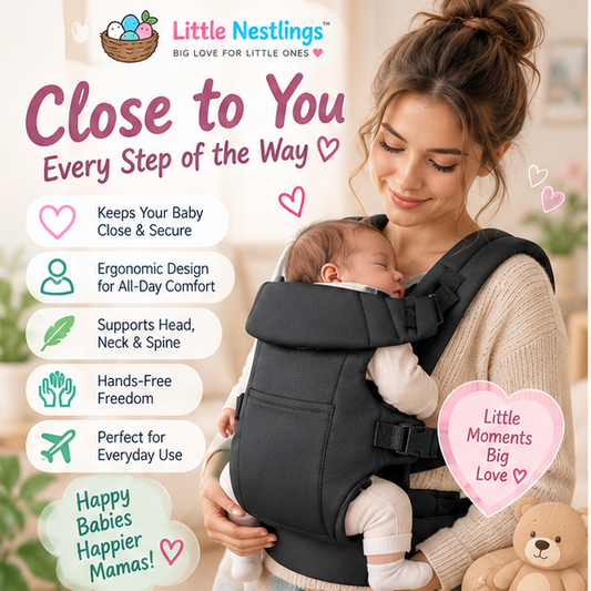 🤱 Little Nestlings™ SnuggleCarry Ergonomic Baby Carrier