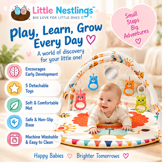 🦁 Little Nestlings™ Play & Grow Sensory Activity Gym
