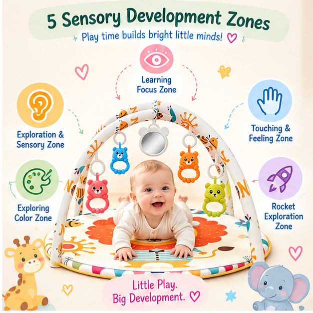🦁 Little Nestlings™ Play & Grow Sensory Activity Gym