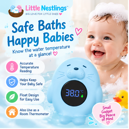 🛁 Little Nestlings™ SplashSafe Digital Bath Thermometer