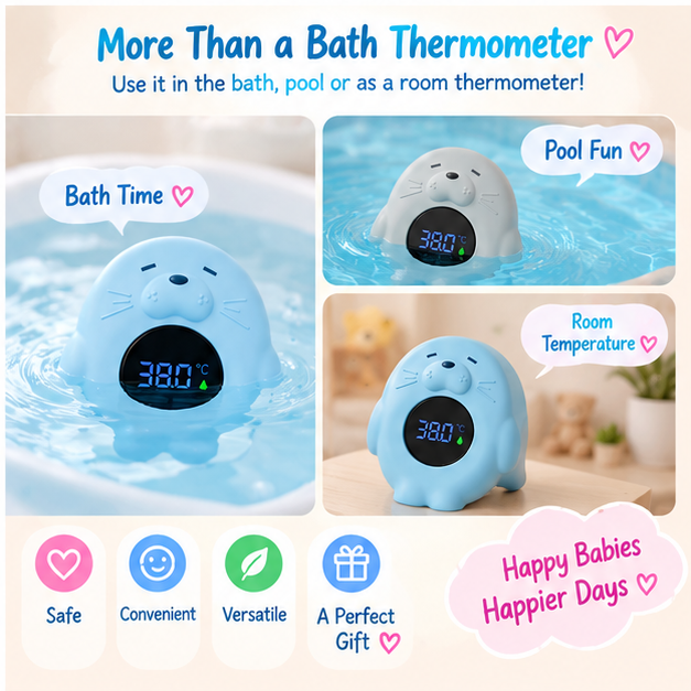 🛁 Little Nestlings™ SplashSafe Digital Bath Thermometer