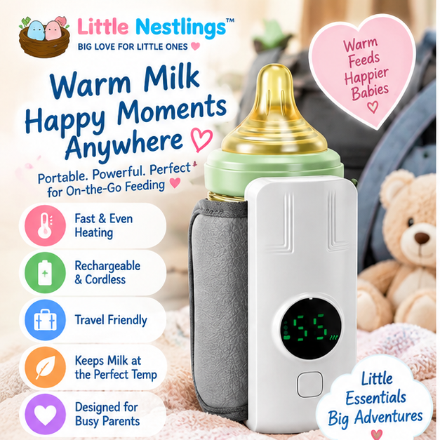 🍼 Little Nestlings™ WarmNest Portable Bottle Warmer