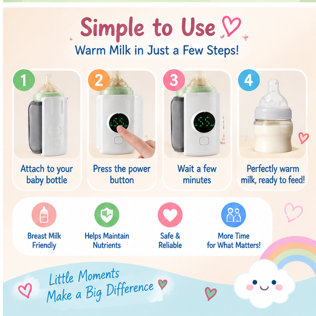 🍼 Little Nestlings™ WarmNest Portable Bottle Warmer