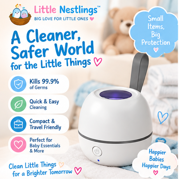🍼 Little Nestlings™ PurePod Portable Pacifier Cleaner