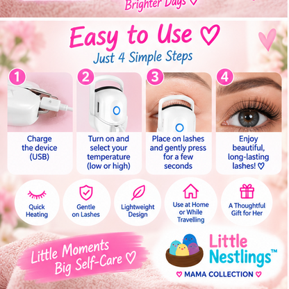 💕 Little Nestlings™ MamaLash Heated Electric Eyelash Curler