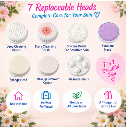 💕 Little Nestlings™ MamaGlow 7-in-1 Facial Cleansing & Massage Brush