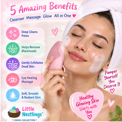 💕 Little Nestlings™ MamaGlow Facial Cleansing & Massage Brush