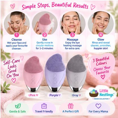 💕 Little Nestlings™ MamaGlow Facial Cleansing & Massage Brush
