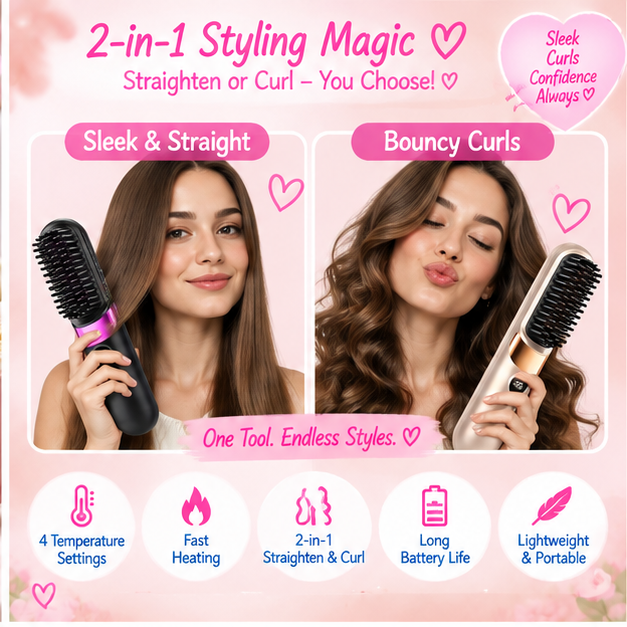 💕 Little Nestlings™ MamaStyle 2-in-1 Cordless Hair Styler