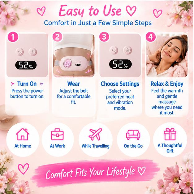 💕 Little Nestlings™ MamaComfort Heating & Massage Belt
