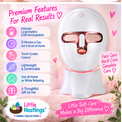 💕 Little Nestlings™ MamaRadiance 7-Colour LED Face & Neck Mask
