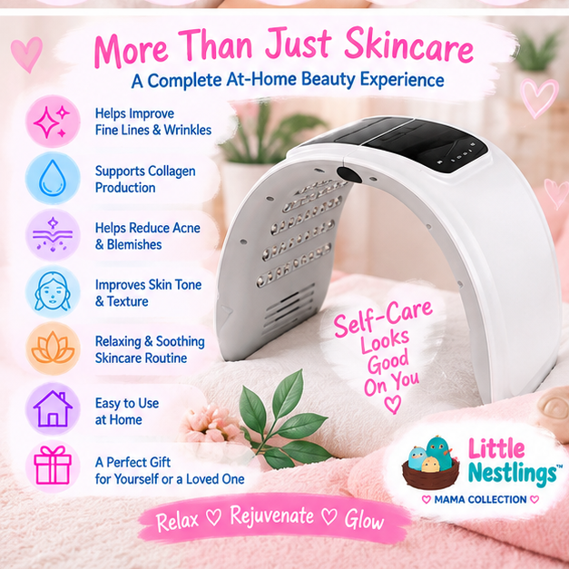 💕 Little Nestlings™ MamaGlow 7-Colour LED Light Therapy Dome
