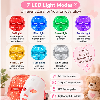 💖 Little Nestlings™ MamaGlow 7-Colour LED Face Mask