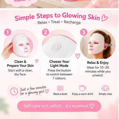 💖 Little Nestlings™ MamaGlow 7-Colour LED Face Mask