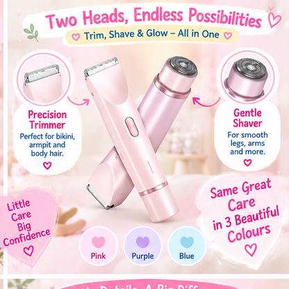🩷 Little Nestlings™ MamaSmooth 2-in-1 Shaver & Trimmer