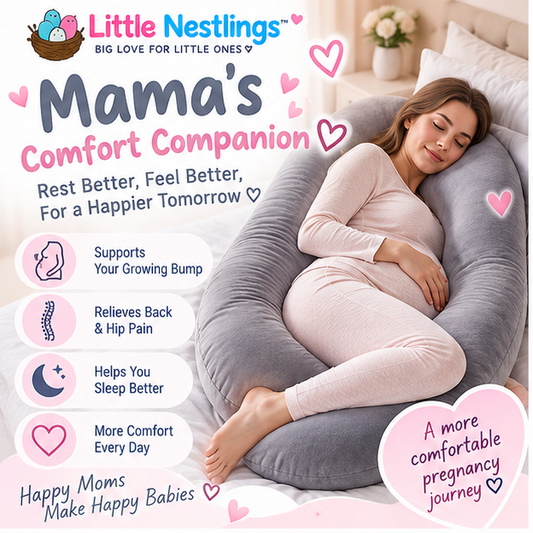 🤰 Little Nestlings™ MamaNest Full Body Pregnancy Pillow
