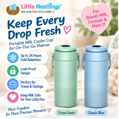 ❄️ Little Nestlings™ MamaChill 24H Breast Milk Cooler