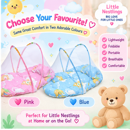 🩷💙 Little Nestlings™ DreamGuard Foldable Baby Mosquito Net Bed