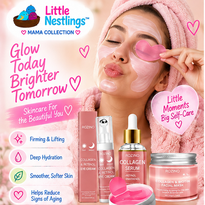 💕 Little Nestlings™ MamaRadiance 4-Piece Collagen Skincare Set