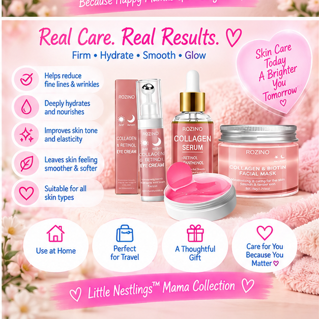 💕 Little Nestlings™ MamaRadiance 4-Piece Collagen Skincare Set