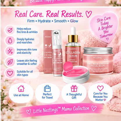 💕 Little Nestlings™ MamaRadiance 4-Piece Collagen Skincare Set