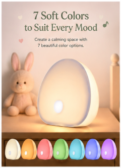 😴 Little Nestlings™ Peaceful Dreams White Noise Lamp
