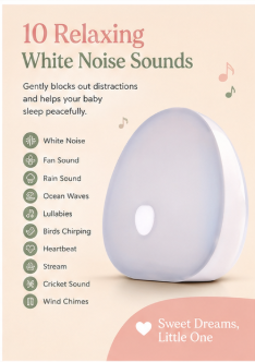 😴 Little Nestlings™ Peaceful Dreams White Noise Lamp