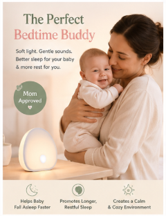 😴 Little Nestlings™ Peaceful Dreams White Noise Lamp