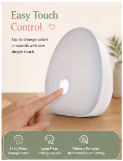 😴 Little Nestlings™ Peaceful Dreams White Noise Lamp