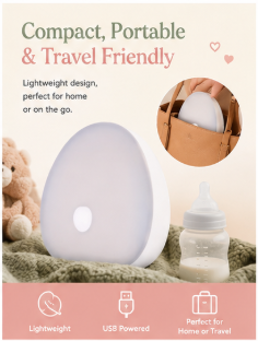 😴 Little Nestlings™ Peaceful Dreams White Noise Lamp