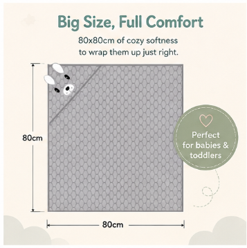 🐻 Little Nestlings™ Cozy Cuddles Hooded Towel