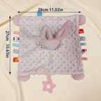 Bunny Comforter — Dimensions on Cream Background